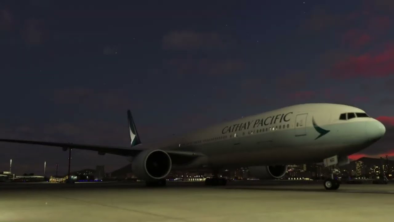 Boeing 777  Dangerous Landing  Aeroporti Hong Kong   MSFS 2024 MAXPILOT 80