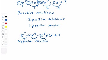 Algebra 2 Descartes Rule of Signs