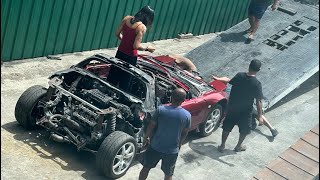 Burnt Acura NSX revival @AngieMeadKing
