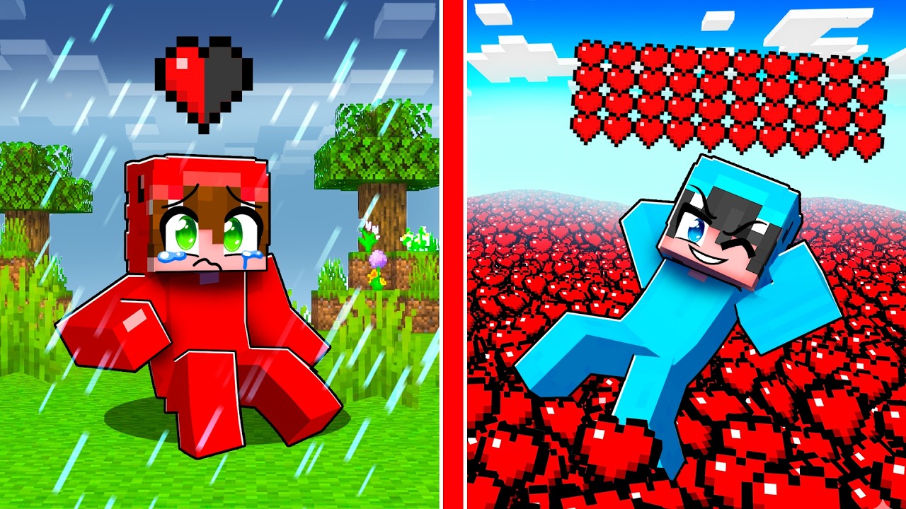 Trolleé a Mis Amigos con CORAZONES INFINITOS en Minecraft