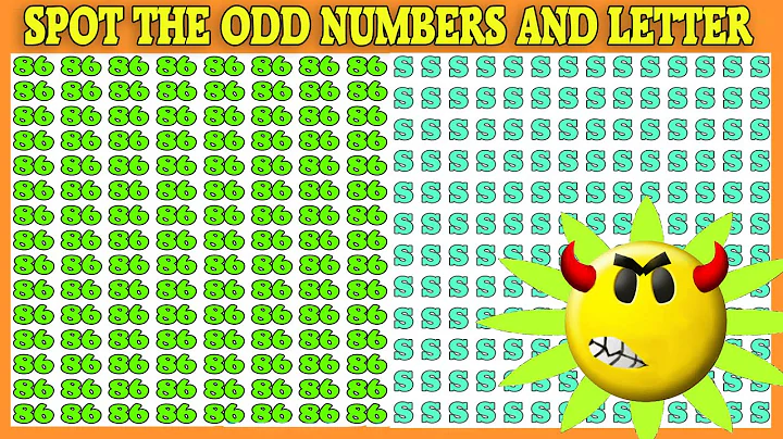 CAN YOU FIND THE ODD NUMBERS AND LETTER? #19 | HOW GOOD ARE YOUR EYES?