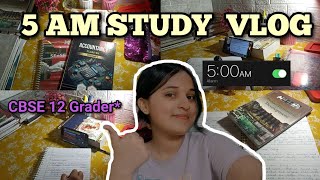 5 AM STUDY VLOG 📚🌟🎀 CBSE 12 Grader 💗 Commerce Student 📝 Study Vlog 💌