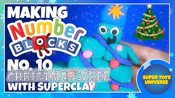 🎄 Making Numberblock Number 10 Christmas Tree 🎄 with SuperClay ☃️ Numberblocks Christmas Special☃️