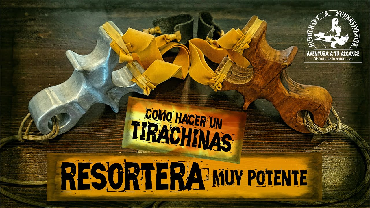 Como Hacer un TIRACHINAS o RESORTERA (PARTE 1) - Tirachinas Casero  Profesional / SUPERVIVENCIA 