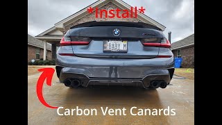 M340i Rear Bumper Carbon Vent Canards *install*