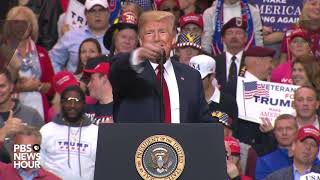 President Trump holds a campaign rally in Cleveland, Ohio