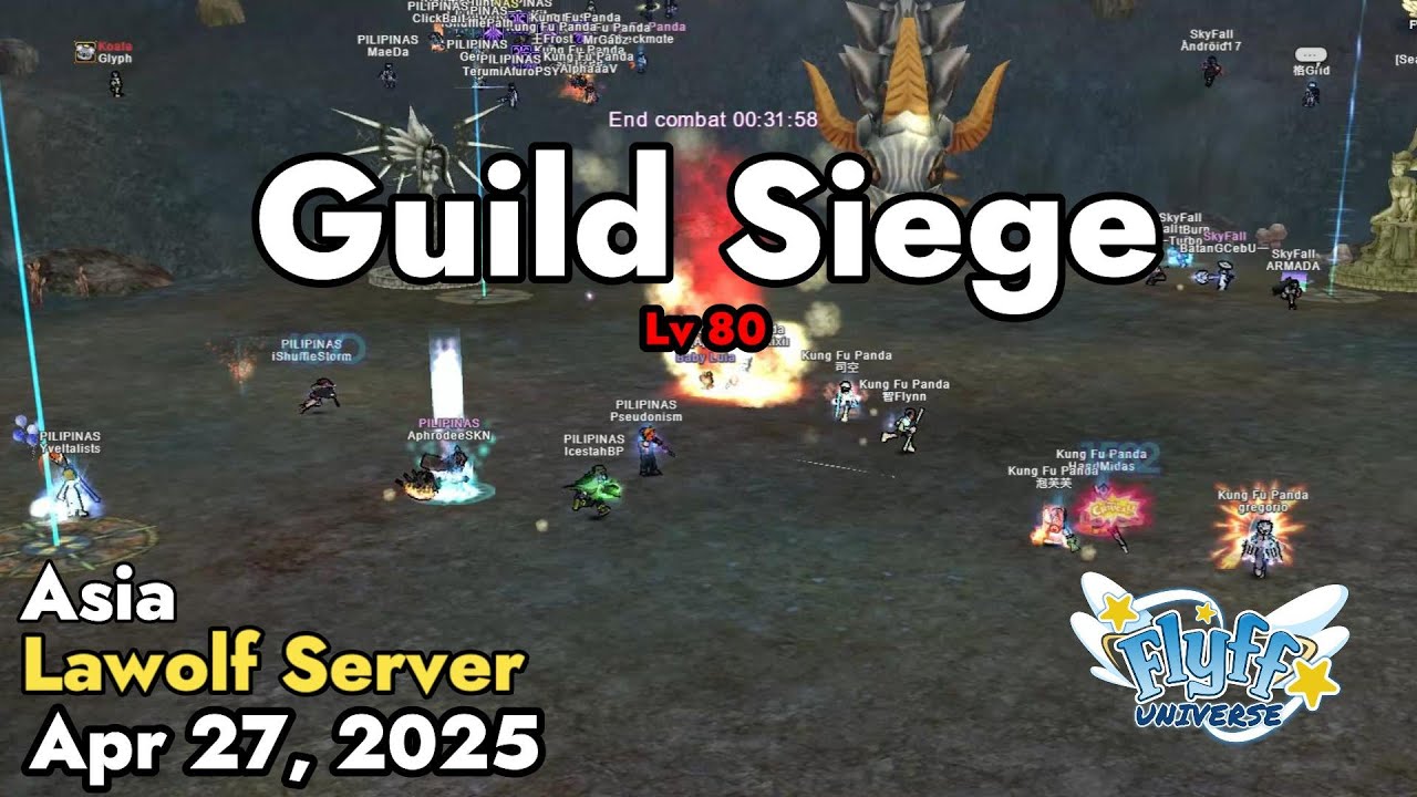 Guild Siege Lv 80 (Lawolf Server) April 27, 2025 | Flyff Universe