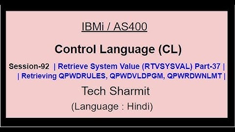 Retrieve System Value (RTVSYSVAL) Part-37 | IBM i | AS400 | CLLE | cl programming in IBM i  or AS400