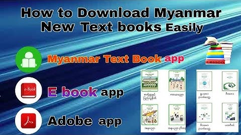 How to Download Myanmar New Text Book PDF