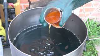 : Waste oil distillate fuel - ethoxide cleaning, odor removing( shortened video, HD quality).
