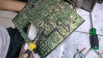 vlog 114 TV SHARP TEGANGAN DROP 30v‼️cara perbaiki tv rusak