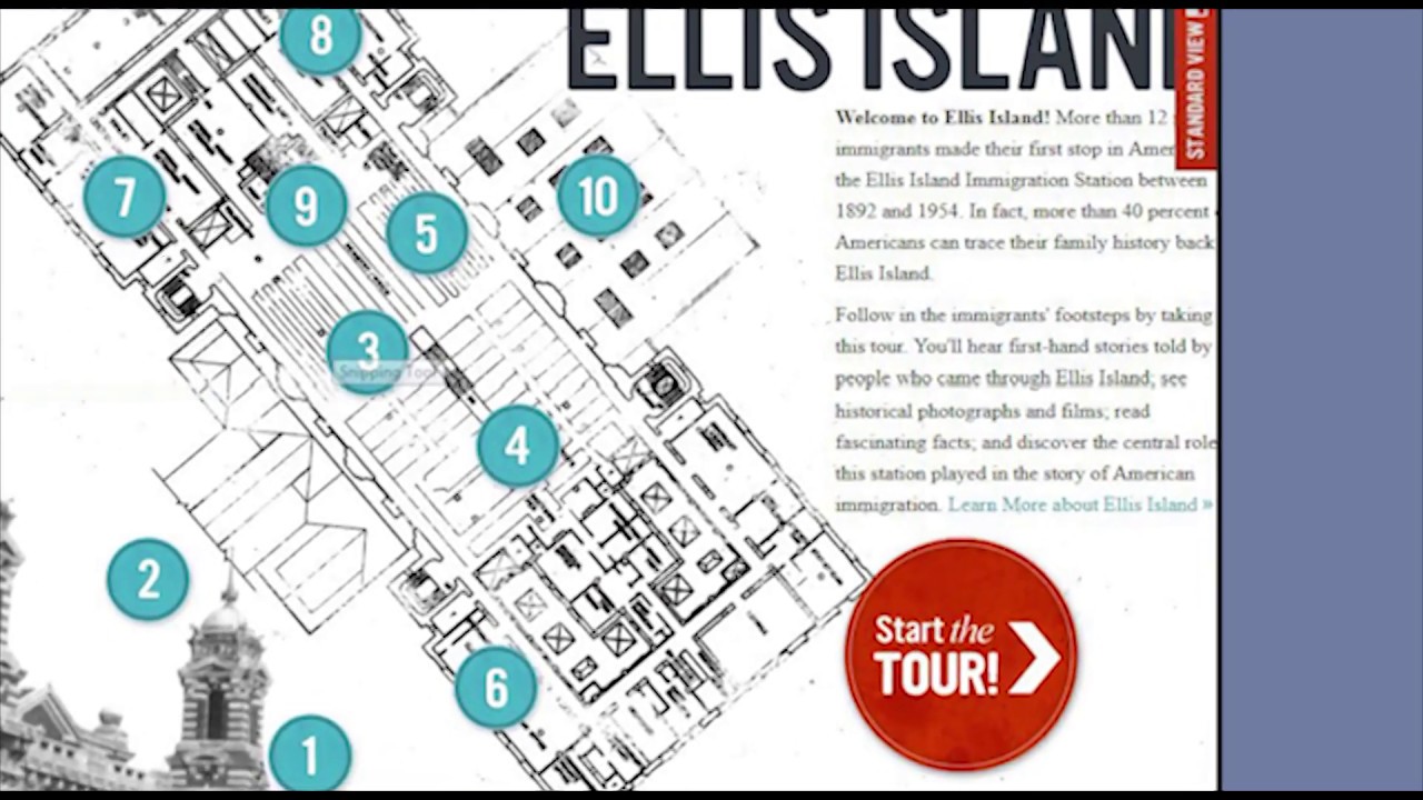 ellis island interactive tour of