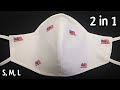 💯💯Very Easy New Style Pattern Mask (ALL SIZES) - Face Mask Sewing Tutorial Mascarilla | 3 Layer Mask