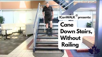 ICanWALK© - Cane - Down Stairs, Without Railing (English)