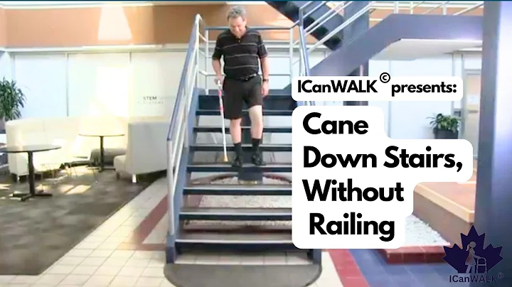ICanWALK© - Cane - Down Stairs, Without Railing (English)