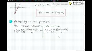 Matematik 3c - Kapitel 2 - 2.3 Derivatan av polynom