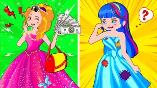 RICH vs POOR PRINCESS! Funny Situations At School | Poor Princess Life Animation