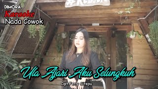 KARAOKE ULA AJARI AKU SELINGKUH | NADA COWOK |  MUSIK VIDEO