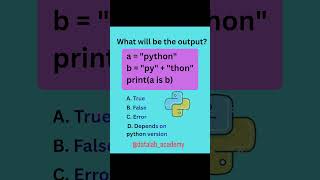 “String alag likhi… object same 😵💫🐍Python memory game samajh aaya? #shortvideo #python #shorts