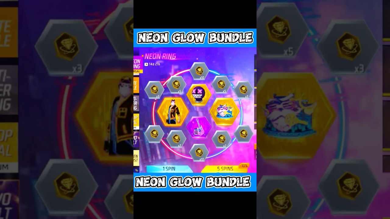 Neon Glow Bundle Ring Event || ff new event || Neon Glow Bundle || Neon Ring Event 