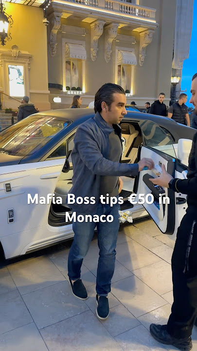 Mafia Boss tips €50 in Monaco 💸 #monaco #automobile #rich #luxury #mafia