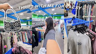 THRIFT WITH ME for VACATION + haul ☆ trip essentials, everyday basics..