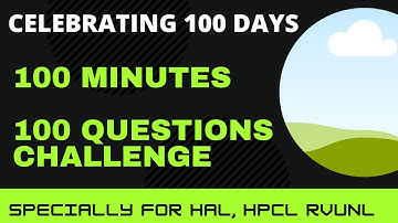 100 minutes 100 questions challenge#hal #hpcl #rvunl #shorts