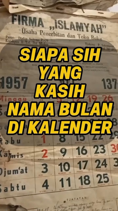 Asal usul dan ARTI NAMA BULAN dalam KALENDER yang sebenarnya! #kalender #januari #desember #february
