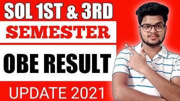 Sol 1nd & 3th Sem *RESULT UPDATE* 2021 |  DU SOL 1st & 3rd Semester Result  2021 | SOL Result Update