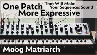 Patch for Expressive Sequences || Moog Matriarch