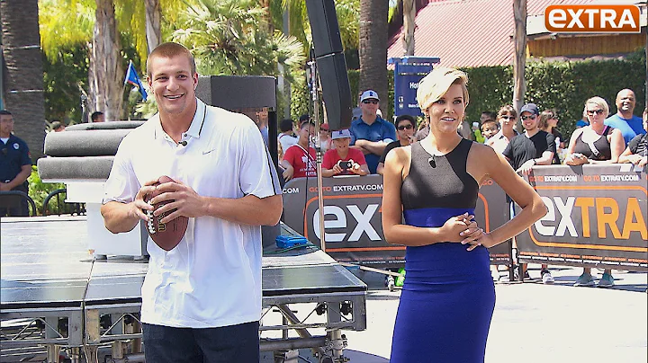 Rob Gronkowski Takes on 'Extra's' Charissa Thompso...