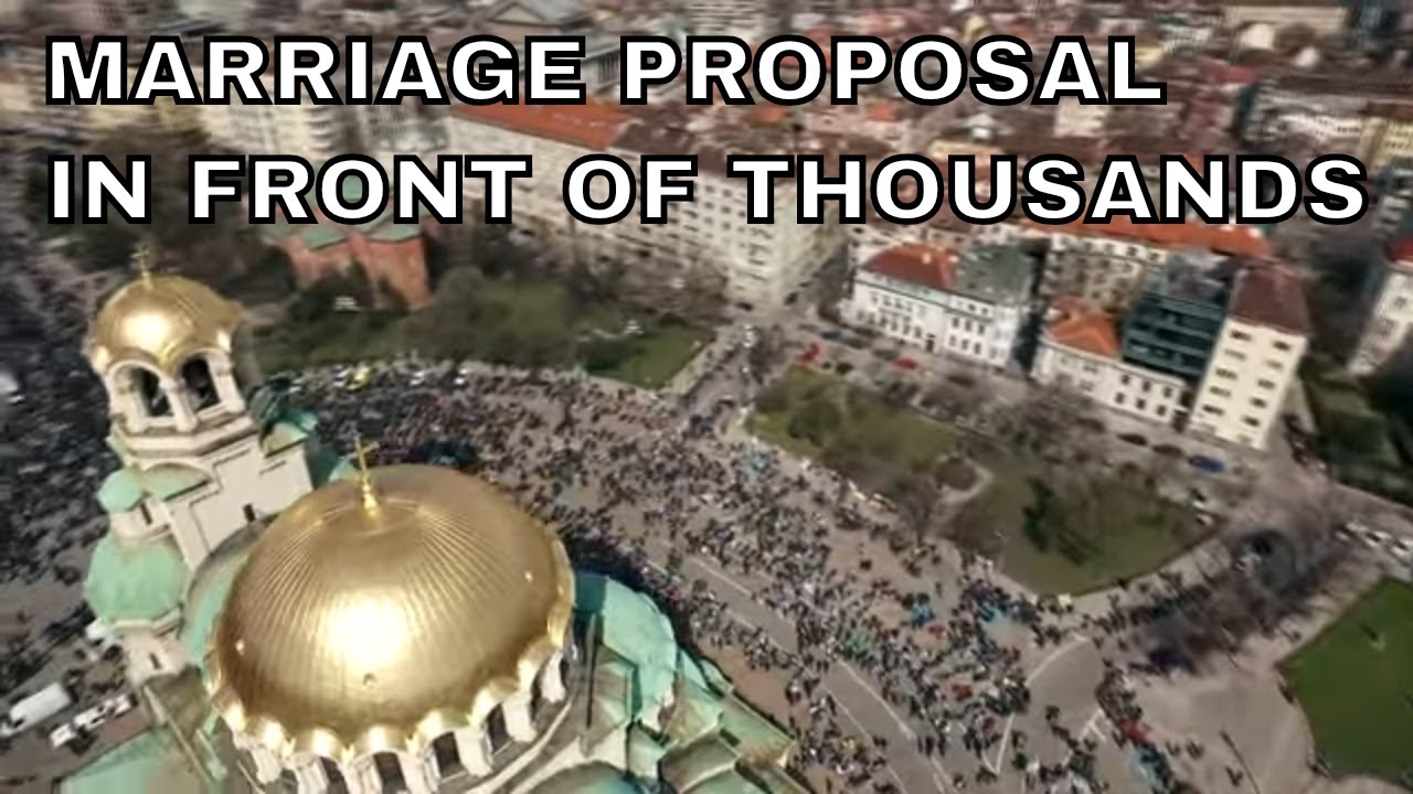 Drone MARRIAGE proposal The ring is lowered with a drone AMAZING