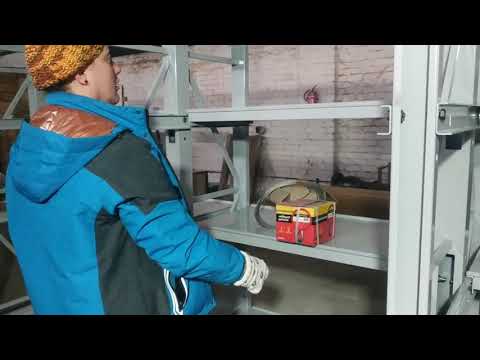 Проектування та виготовлення спеціалізованого стелажа з висувними полицями, видео 2