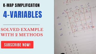 4-Variable K-Map Simplification | Solved Example with Two Methods | DLD Tutorial