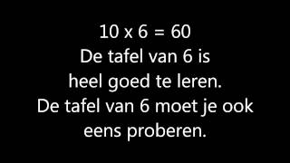 Refrein waarde Hallo De tafel van 6 - YouTube