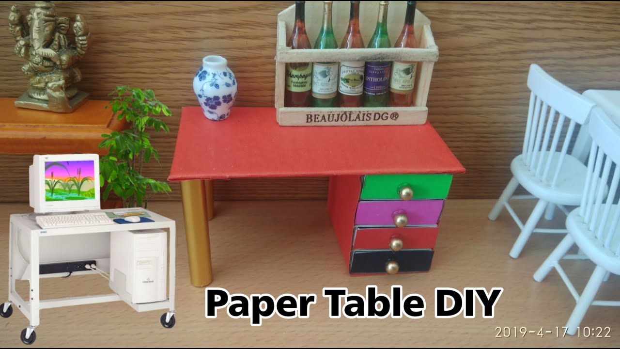 How To Make A Paper Table With Drawer Origami Desk Drawer