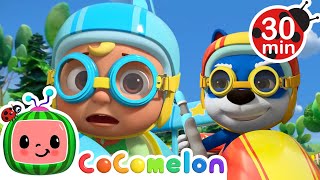Go Kart Racing 🏎️ | Cocomelon Animal Time 🐷 | 🔤 Subtitled Sing Along Songs 🔤 | Cartoons for Kids