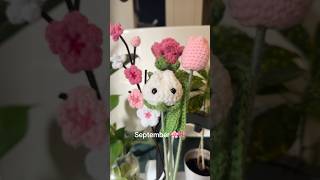 Last part!!! Comment your month💕👑 #crochet #crochetflower #yourmonthyourthing #crochettutorial