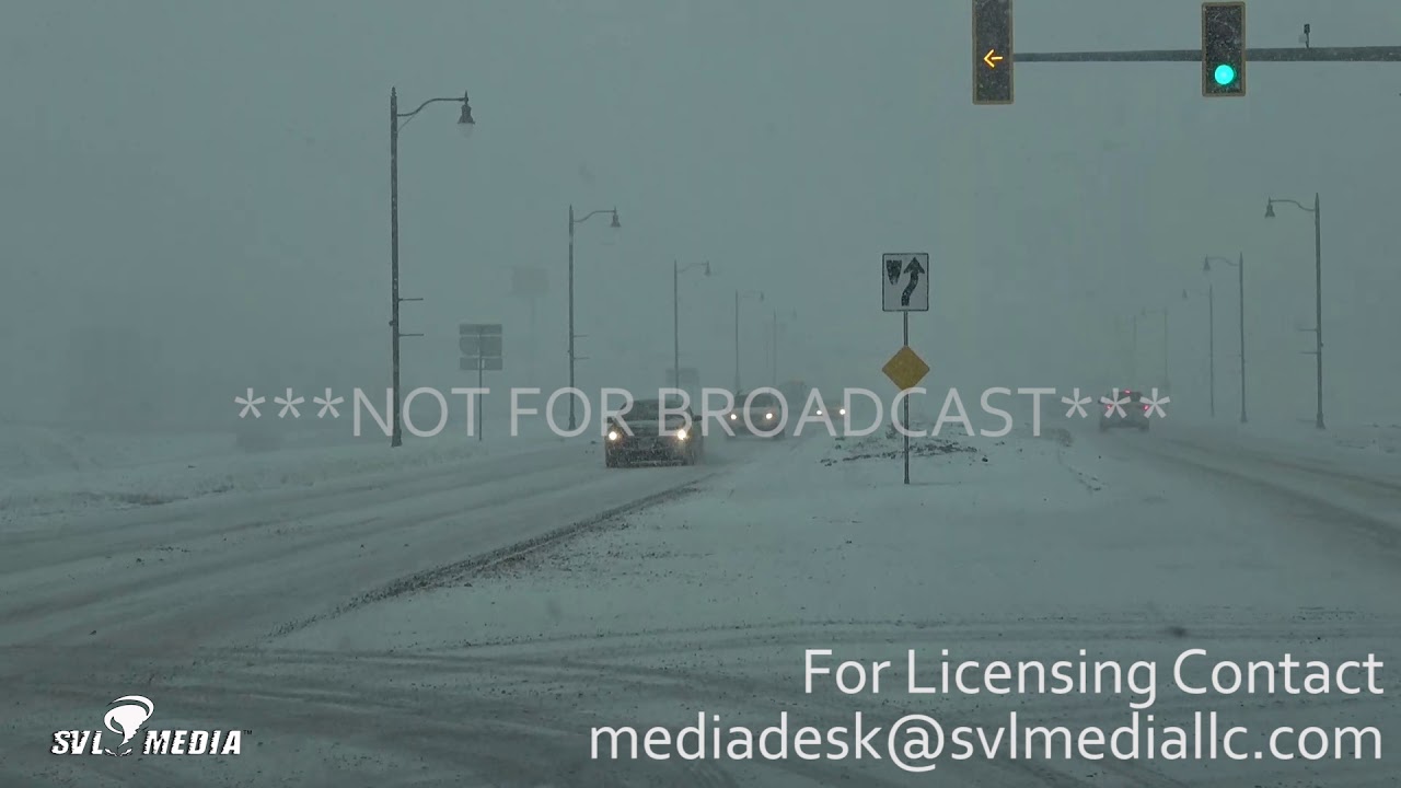 Brookings SD Whiteout conditions and snow packed travel 22218 YouTube