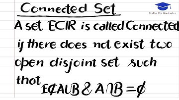 Connected set|| Definition and example