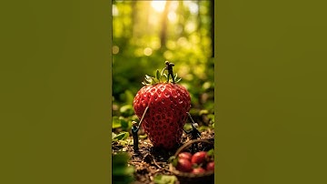 Mini Workers Harvest a Giant Strawberry | Creative Miniature  Scene!  #shorts #youtubeshorts #video