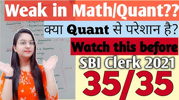Advance strategy to score 35 marks in quant/math in SBI clerk pre exam. #sbiclerkexam