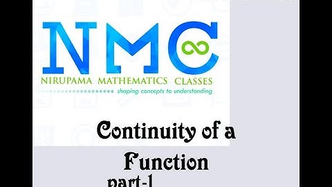 Continuity of a function- part 1