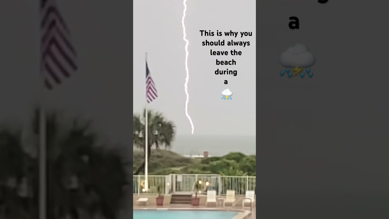 Lightning Strikes The Ocean MUST SEE Fyp Nature Amazing Education Facts Shorts Cool Fyi