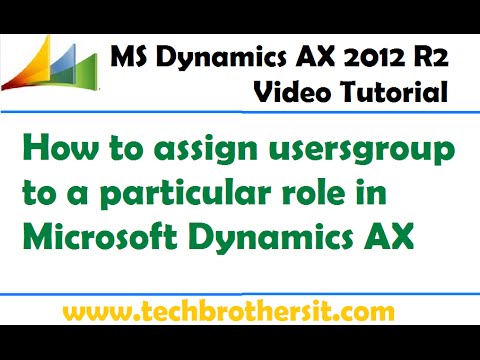 16-How to assign usersgroup to a particular role in Microsoft Dynamics AX