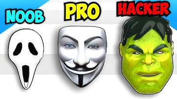 NOOB vs PRO vs HACKER in Mask Evolution 3d game | Mask evolution 3d game play