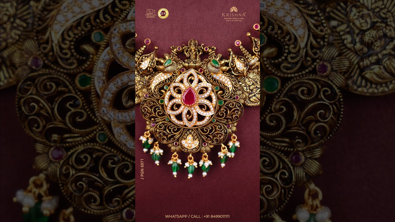 Beautiful 22k Gold Kasulaperu Haram  | Krishna Jewellers 