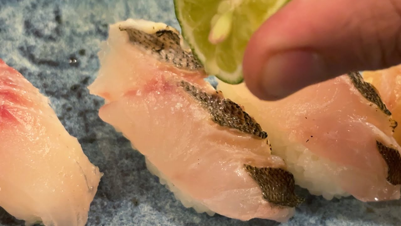 イサキ イサキの握り寿司 炭焼き お吸い物 地酒 21 05 02 Youtube