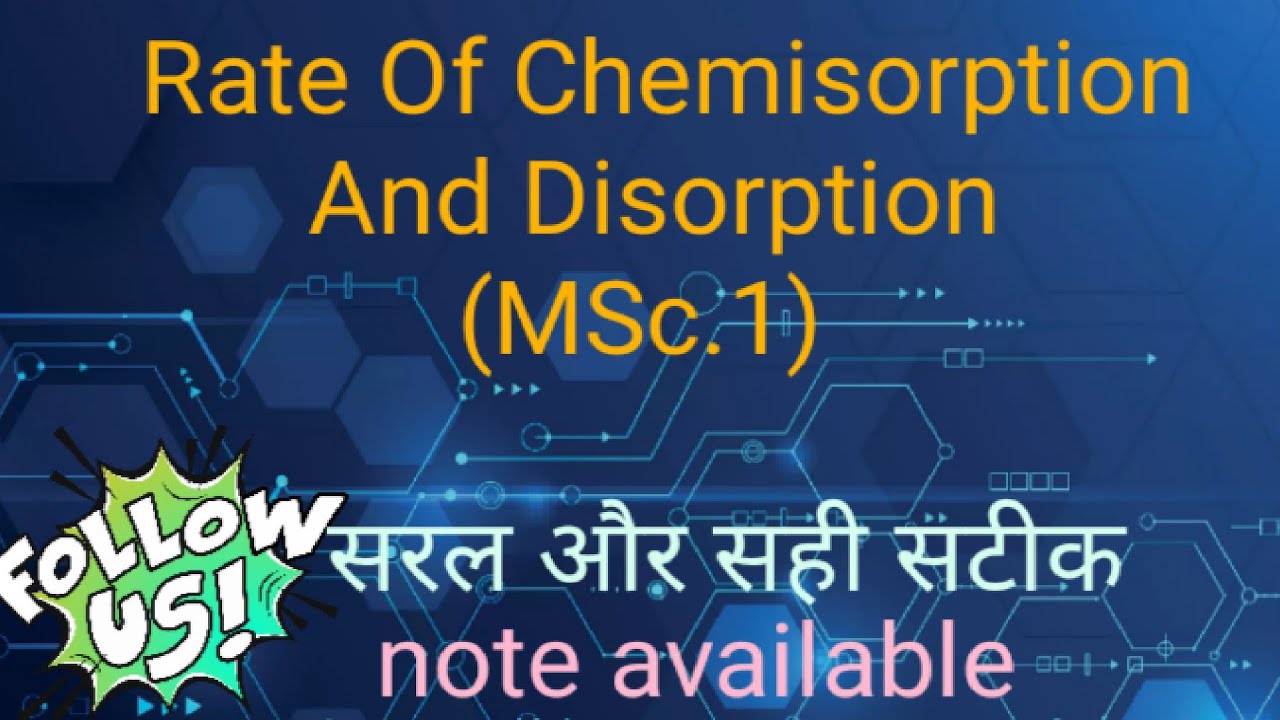 Rate of Chemisorption and Disorption MSc1st - YouTube