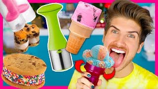 TESTING WEIRD ICE CREAM GADGETS!